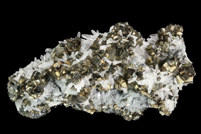 Pyrite and Quartz Crystal Association - Peru #126579